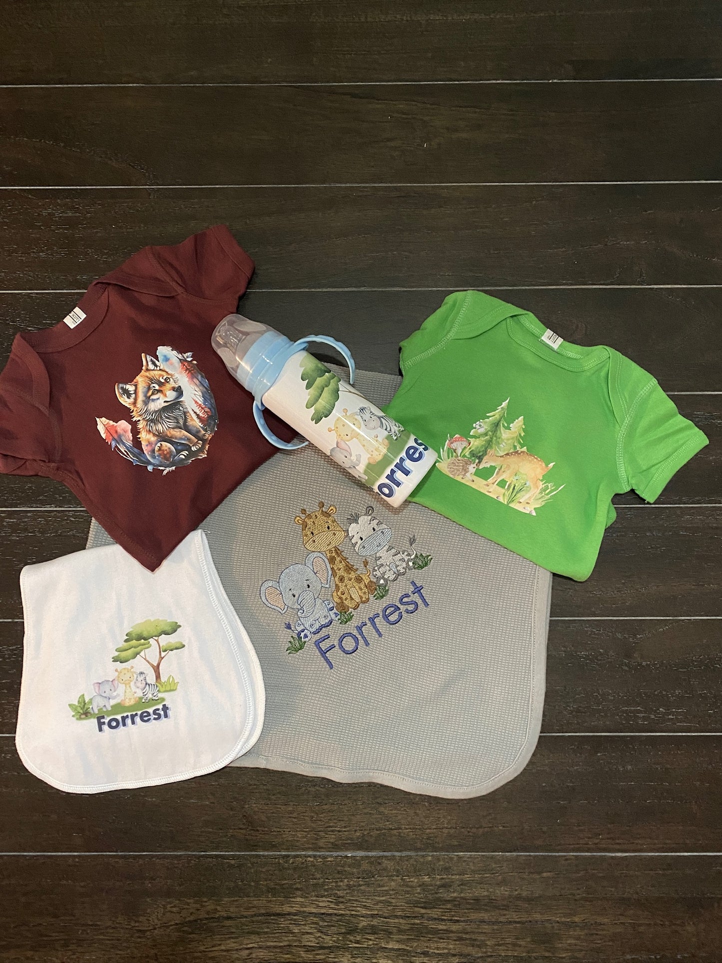 Baby Bib and Burp Cloth