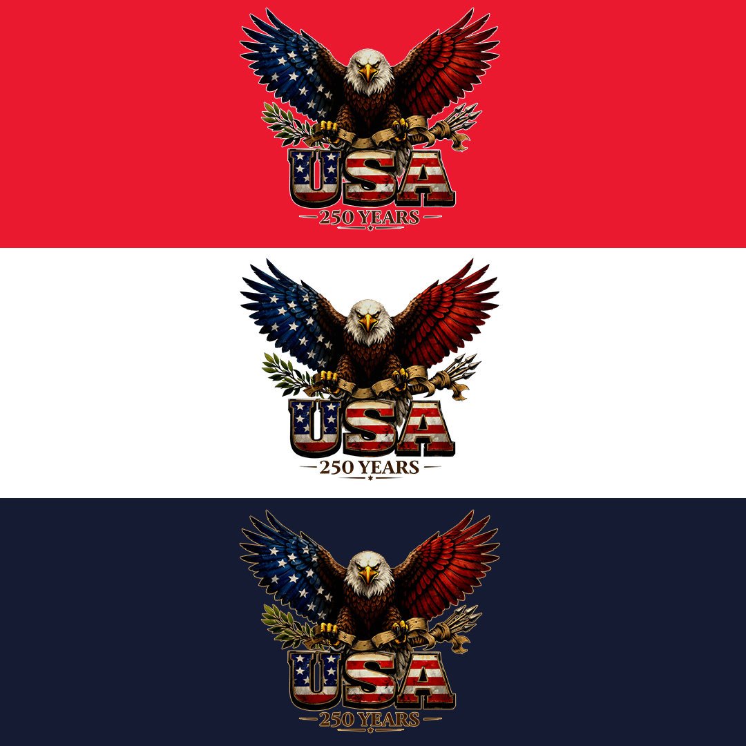 Patriotic 250th Anniversary Bald Eagle T-Shirts | Celebrate 250 Years | Patriotic Tees