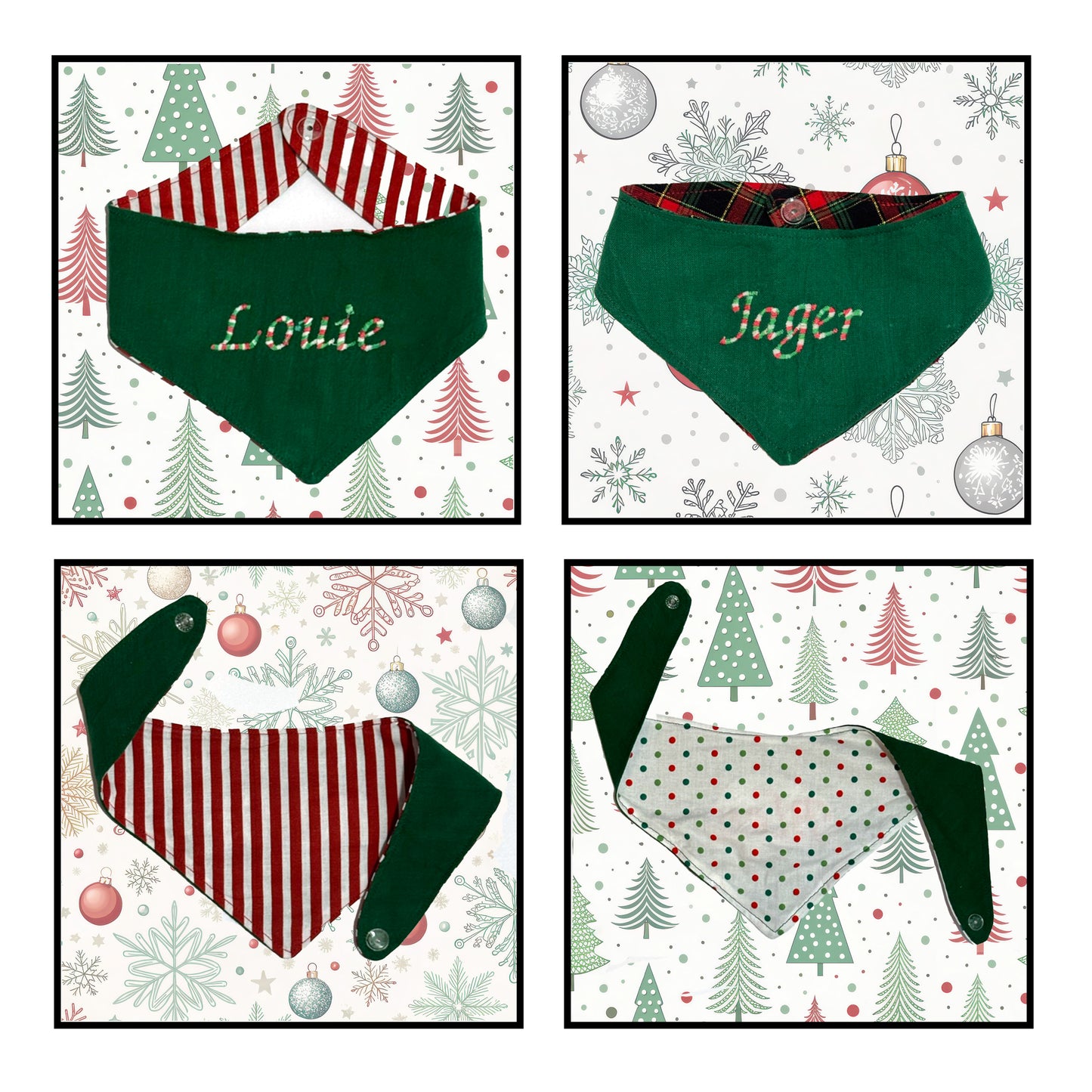 Festive Pets - Customized Christmas & Hanukkah Pet Bandanas