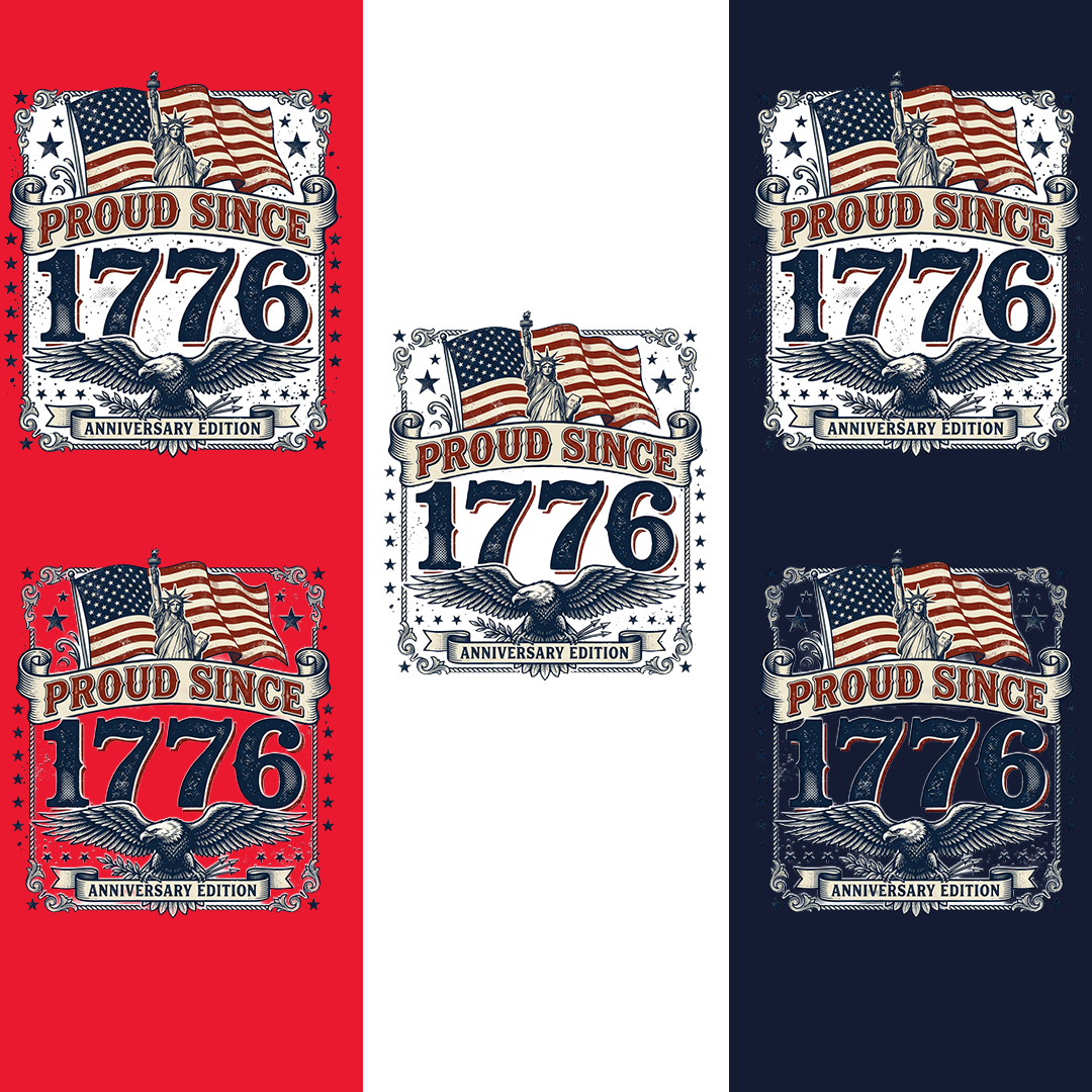 Proud Since 1776 Anniversary Edition T-Shirt | Patriotic American Flag Tee