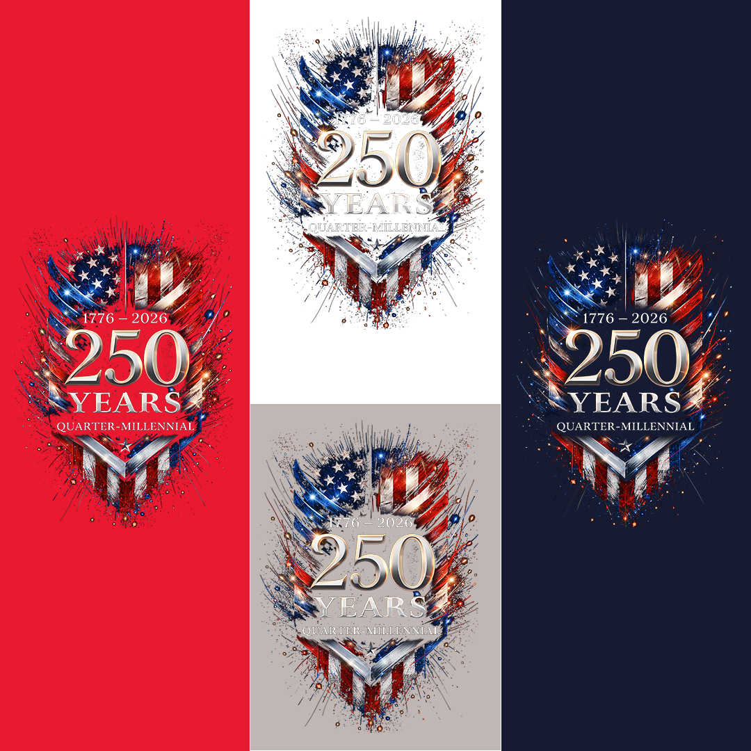 USA 250 Years Quarter Millennial T-Shirt | America's 250th Anniversary Edition