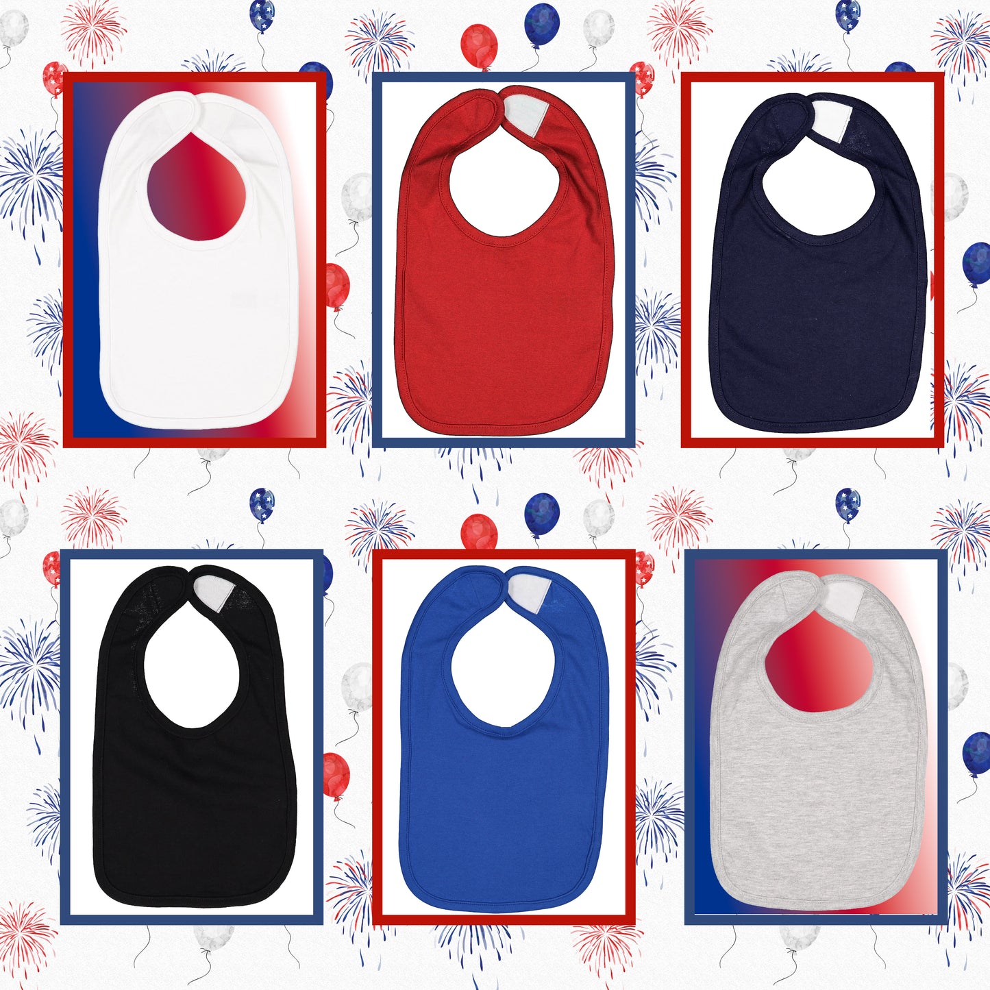 Embroidered 4th of July Baby Bibs | Patriotic Baby Bib