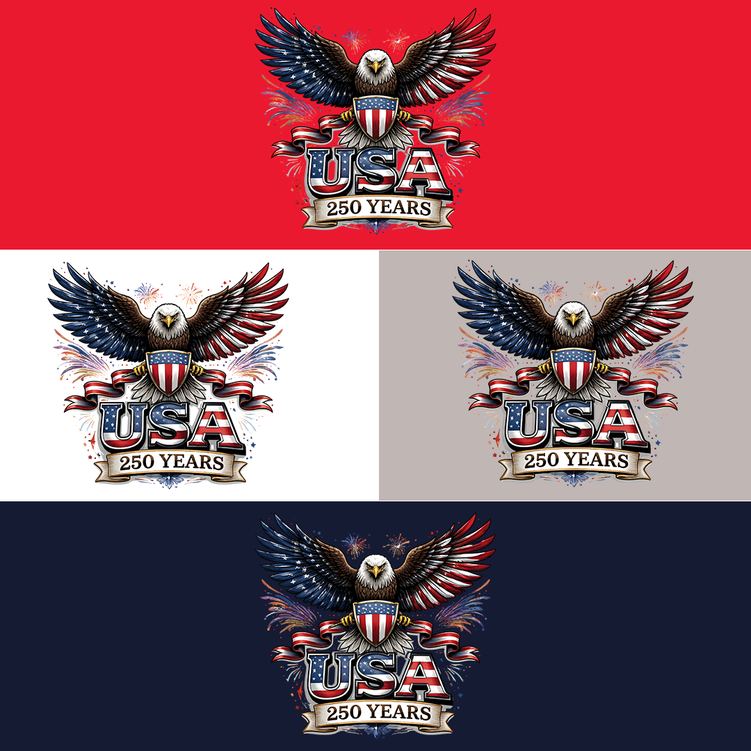 USA 250 Years Bald Eagle in the American Flag T-Shirt | Patriotic Anniversary Tee