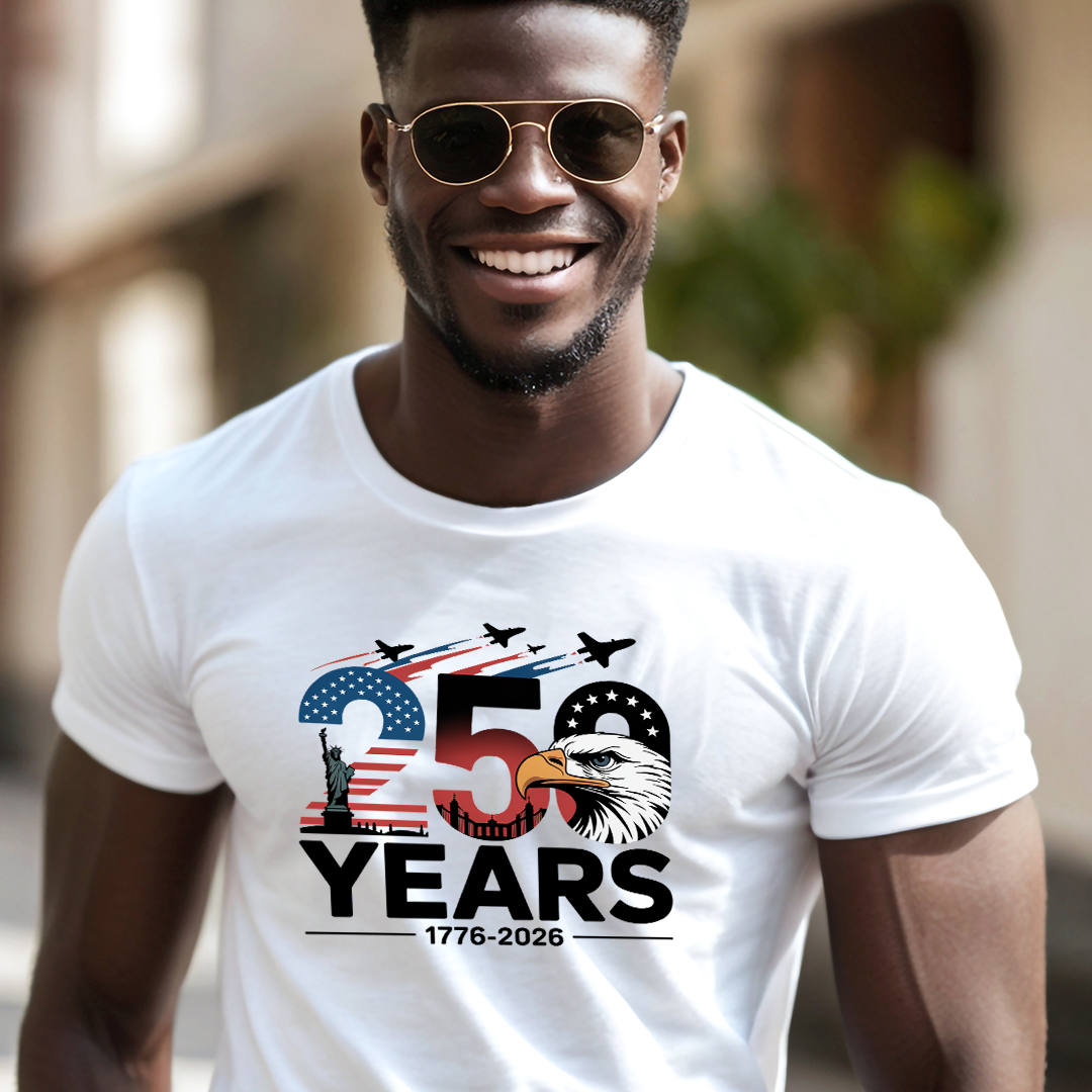 USA 250 Years Semicentennial T-Shirt | America’s historic 250th Patriotic Anniversary Tee