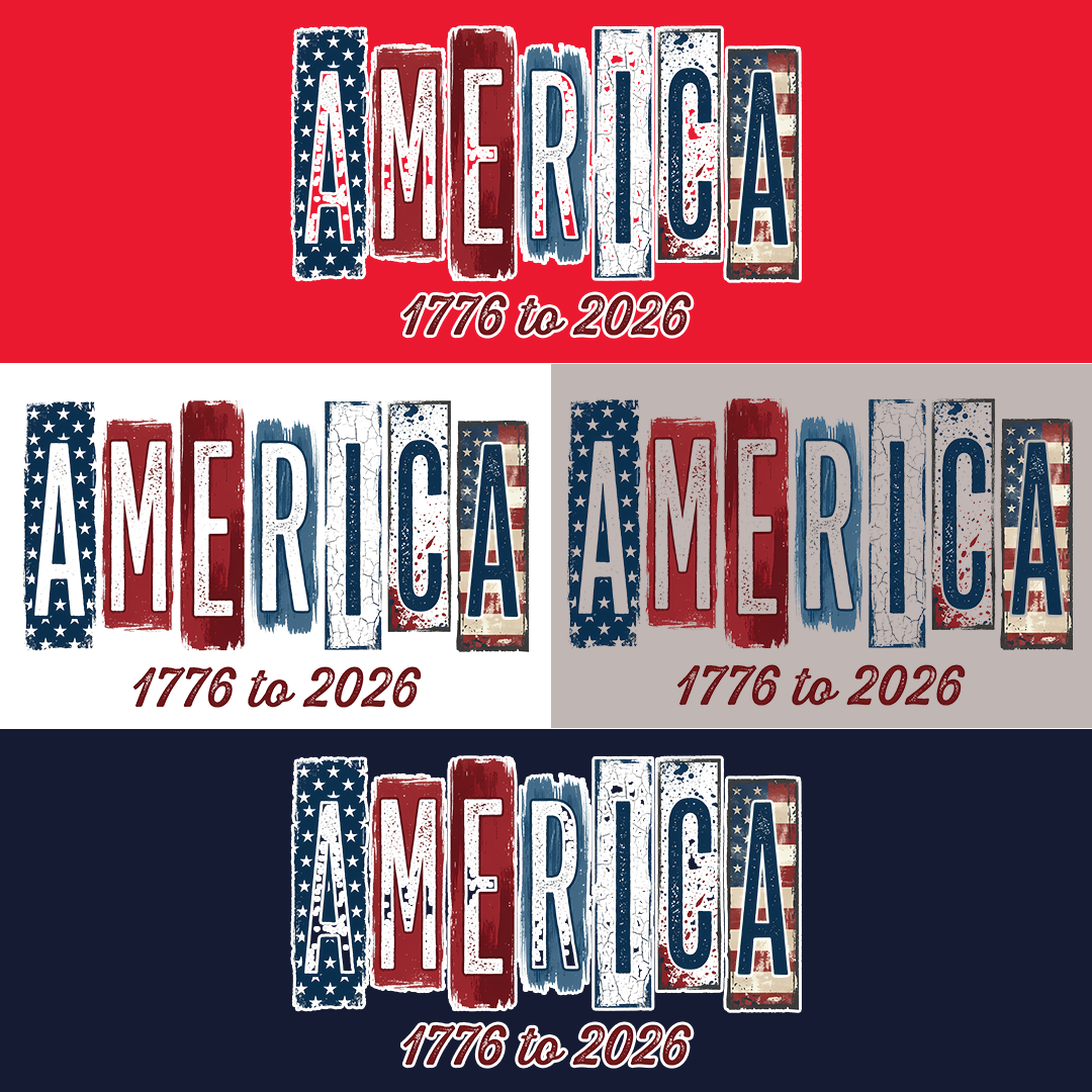 America Block Letters T-Shirt | Patriotic Vintage Graphic Tee